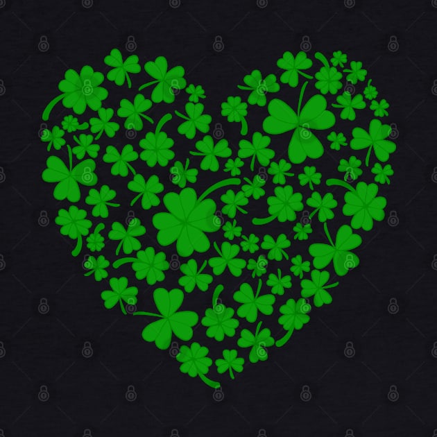 Irish Heart Shamrock Ireland Lover St Patrick's Day by Mewzeek_T